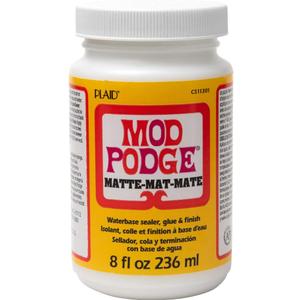 Mod Podge Matte Sealer, Glue & Finish: All-in-One Craft Solution- Quick Dry, Easy Clean, for Wood, Paper, Fabric & More. Non-Toxic - Craft with Confidence, Made in USA, 8 oz., Pack of 1