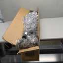 Glitzhome 7.5ft Silve Pencil Tinsel Artificial Christmas Tree, Holiday Hinged Fir Christmas Tree with 1188 Branch Tips and Metal Foldable Stand for Home Office Party Holiday Decoration