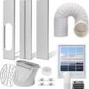 BEWAVE Portable Air Conditioner Window Vent Kit, Adjustable Seal Kit with 5.9" Hose for AC Unit Universal for Sliding Horizontal or Vertical Windows