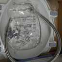 Bemis Assurance 3" Raised Toilet Seat with Handles and Bidet Attachment, Secure Hinges, Clean Shield Guard, Elongated, White