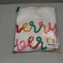 LEMAFER Women's 2025 Christmas Colorful Merry Every Thing Sweater Round Neck Sequin Tinsel Slogan Sweatshirts Long Sleeve Holiday Pullover Tops  (Small)