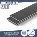 Blulu 2 Pcs 36" x 3" x 1/8" Hot Rolled Steel Flat Bar Solid Flat in Steel for Construction Industrial Applications Reinforcement Base Plates
