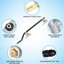 Griddle Burner Valve with Igniter Port and Gas Pipe for Blackstone 22 Inch Tabletop Griddle 1666 1813 1842, Control Valves Replacement Parts for Blackstone Griddle Accessories