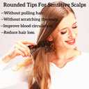 Fsmiling Wide Tooth Comb Large Detangling Comb Cellulose Detangler Comb for Women Thick Curly Wavy Wet Dry Hair 2 Pack,Tortoise shell