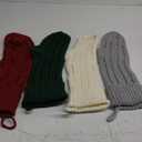 VIBILIA Christmas Stockings 4 Pack, 18 Inches Large Size Knitted Xmas Stocking for Fireplace, Holiday Party Decorations (Green Gray Red White)