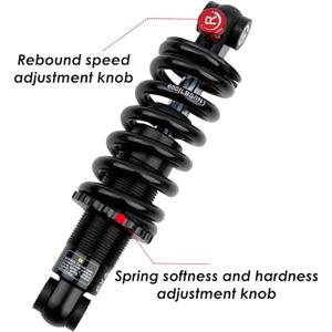 JFOYH Coil+Oil Shock Absorber Adjustable Damping Hydraulic Rear Shocks For MTB/E-Bike/Scoters, (Size 190MM, 1500 lbs)