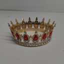 Crown for Women, Queen Crown Tiara for Princess Party (Gold Red AB)