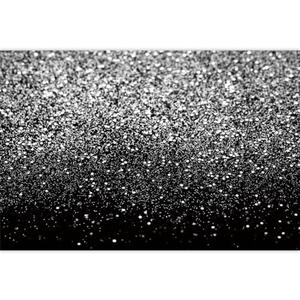 Canessioa Black and Silver Backdrop Masquerade Party Decorations 10x8ft (300x240cm) Banner Silver Glitter Background Wedding Party Decoration Photo Prop Vinyl Photography Supplies