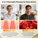 Upgraded 2-in-1 Red Light Therapy Device 650nm Red Light for Ears & Nose,Provides Targeted Relief for Rhinitis & Otitis Media, Promotes Ear Comfort, Relaxation, and Daily Care