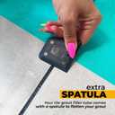 PentaUSA Tile Grout Repair Kit - Black Premixed Acrylic Sanded Grout Filler for Bathroom, Shower, and Kitchen Tile Repair, Water-Resistant Tube with Applicator, Fills Cracks and Gaps, (8.8oz / 250g)