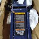 TCE ATZ830026XU-2 Ultra Low Profile Floor Jack: Heavy Duty Hydraulic Steel Service Jack with Dual Piston Quick Lift Pump and Detachable Handle, 6,000 LBS Capacity (3 Ton), Blue