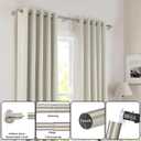 Room Darkening Rods, Single Window Rods 28-86 Inch(2.33-7.17ft) Telescoping Wrap Around Curtain Rod Splicing Structure With Hidden Base Bracket, Matte Nickel