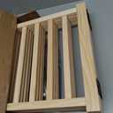 Wooden Freestanding Dog Gate Indoor - 16.9" H 4 Panels