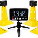 SKLZ Speed Gates Electronic Sprint Timer System, Measures Up to 20 Yards, Records 50 Times, Sensor-Based Start and Finish Gates for 20-Yard Dash and Speed Training, Indoor and Outdoor Use