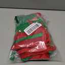 SATINIOR Christmas Santa Elf Shoes and Hat Christmas Red and Green Costume Accessory Set