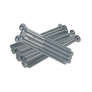MroMax M6 x 110mm Carbon Steel Male Thread Phillips Flat Head Bolt Screw Half Thread Suitable for Double Bed Furniture TV Rack Wall Hanging Silver White 12pcs