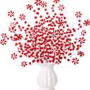 AWHETIE 36 Pcs Candy Cane Christmas Decorations,Red and White Christmas Tree Picks,Candy Cane Ornaments for Christmastree Topper Home Vase Decor Wreath DIY Craft