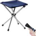 Camping Stool,Small Folding Chair,13.8" Lightweight Folding Stool Compact Backpacking Stool with Carry Bag (Blue)