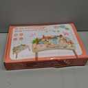 Wooden Activity Table, 9-in-1 Montessori Sensory Play Table with Shape Sorter Fishing Game Bead Maze, Baby Activity Center Learning Toys for Toddler (Neutral Colors)