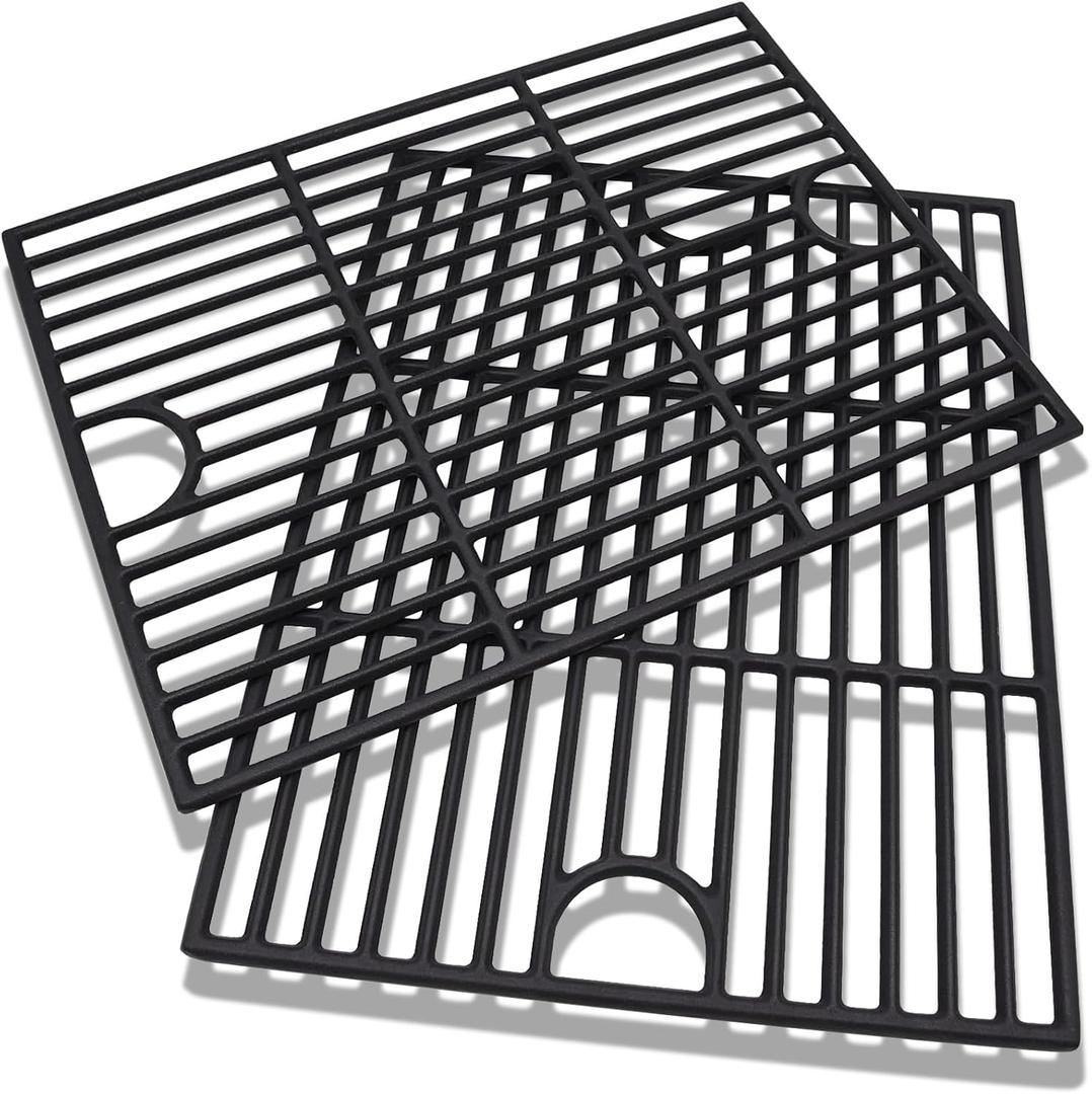 Grill Grates Replacement 17 Inch for Nexgrill 4 Burner 720-0830H, 720-0783E, 720-0830X, 5 Burner 720-0888N, 720-0888, 720-0888S, Charbroil 463344015, 463449914, Cast Iron BBQ Grill Cooking Grates.