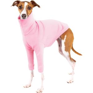 Dog Fleece Sweater Turtleneck Long Sleeve Pullover Sweatshirt Warm Puppy Clothes for Dogs (XX-Large, Pink)