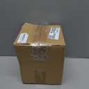 Modern White Small Table Lamp with Cotton Linen Shade, 10.4-inch LED Desk Light, One-Button Switch for Bedroom, Living Room, Nightstand, Includes Warm Light Bulb