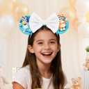 YUNISS Mouse Ear Headbands,Sparkle Mouse Ears Headband for Women Girls Cartoon Princess Costume Cosplay Decoration