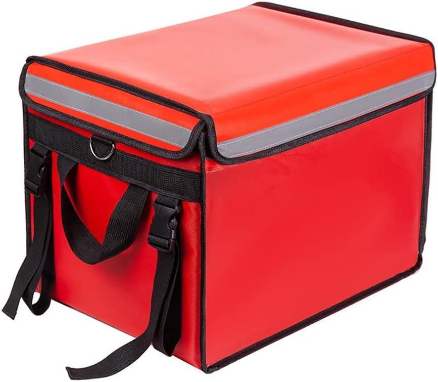 Red Insulated Bags For Food Delivery XL - 18.1" x 13.8" x 13.8", Commercial Insulated Food Delivery Bag w/ Divider, Waterproof & Foldable Catering Bag Food Deliveries, Delivery Pizza Bags 12 Inches