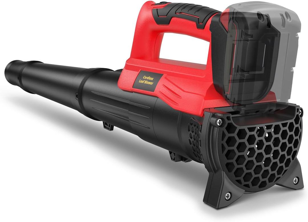 Leaf Blower for Milwaukee 18V Battery, 450CFM Electric Leaf Blower with 130MPH, Copper Motor, Handheld for Lawn Care, Yard (Battery Not Included) (Red)