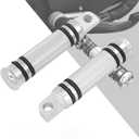 HDBUBALUS Motorcycle Foot Pegs Rest Compatible with Harley Sportster Dyna Touring Male Mount Footpegs Footrest Pedal Chrome
