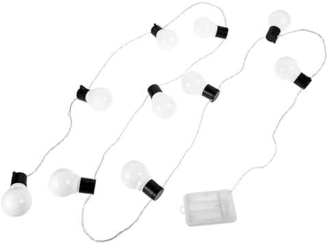 TOPPERFUN 2.5m Outdoor Led Globe String Lights Solar-Powered Patio Decor for Camping Garden Balcony Warm Lights String Charming Decorative Lighting