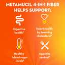 Metamucil On-The-Go, Daily Psyllium Husk Powder Supplement, Sugar-Free Powder, 4-in-1 Fiber for Digestive Health, Orange Flavored Drink, 44 Packets