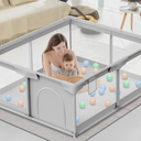 Baby Playpen Baby Playard, Play Pen for Babies and Toddlers with Gate, 50X50 Fen