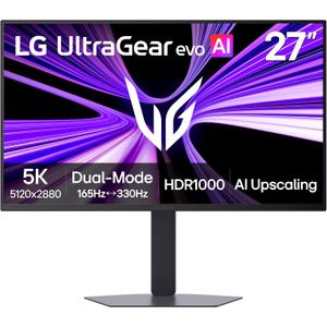 LG 27GM950B-B 27-inch Ultragear evo 5K (5120 x 2880) IPS Mini-LED Gaming Monitor, 165Hz, 1ms, NVIDIA G-Sync, AMD FreeSync Premium, DisplayHDR1000, HDMI, DP, USB-C, Tilt/Height/Swivel/Pivot Stand