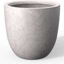 Kante Large Round Bowl CON Gray Concrete Planter 18" Dia, Outdoor