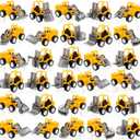 Sosation 36 Pcs Construction Party Favors Engineering Trucks Small Digger Truck Toys Pull Back Vehicles Mini Excavator Toy Car Set for Kids Birthday Boys Girls Stocking Stuffers (Full Set)