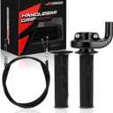 JFG RACING CNC Dirt Bike Throttle Assembly + Grips + Cable for CRF250R/250X/450X 2004-2014, CRF450R 2002-2014 Motorcycle Off Road Bike, BLACK