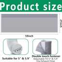 2 Pcs Portable AC Hose Insulation Sleeve, Air Conditioner Hose Cover Wrap, Fits 5" & 5.9" Diameter Exhaust Hose, Easy Installation AC Duct Insulation Wrap, Light Gray