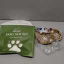 EXPAWLORER Anti Slip Dog Socks to Prevent Licking Paws, Dog Shoes for Hot Pavement, Dog Booties for Small Medium Large Senior Dogs, Traction Control Boots & Paw Protectors for Hardwood Floors Medium (4 Count), Khaki)