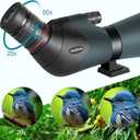 20-60x80 Spotting Scopes for Bird Watching, BAK4 Waterproof Spotting Scope for Wildlife Viewing Hiking Camping, HD Spotter Scope with Tripod Smartphone Holder and Carrying Bag