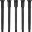 uxcell 5pcs Hex Nut Driver Drill Bit 11/32" 6-Point Socket 1/4" Hex Shank Magnetic Setter CR-V Steel Bolt Sockets for Power Drills Impact Drivers, 5.91" (150mm) Long