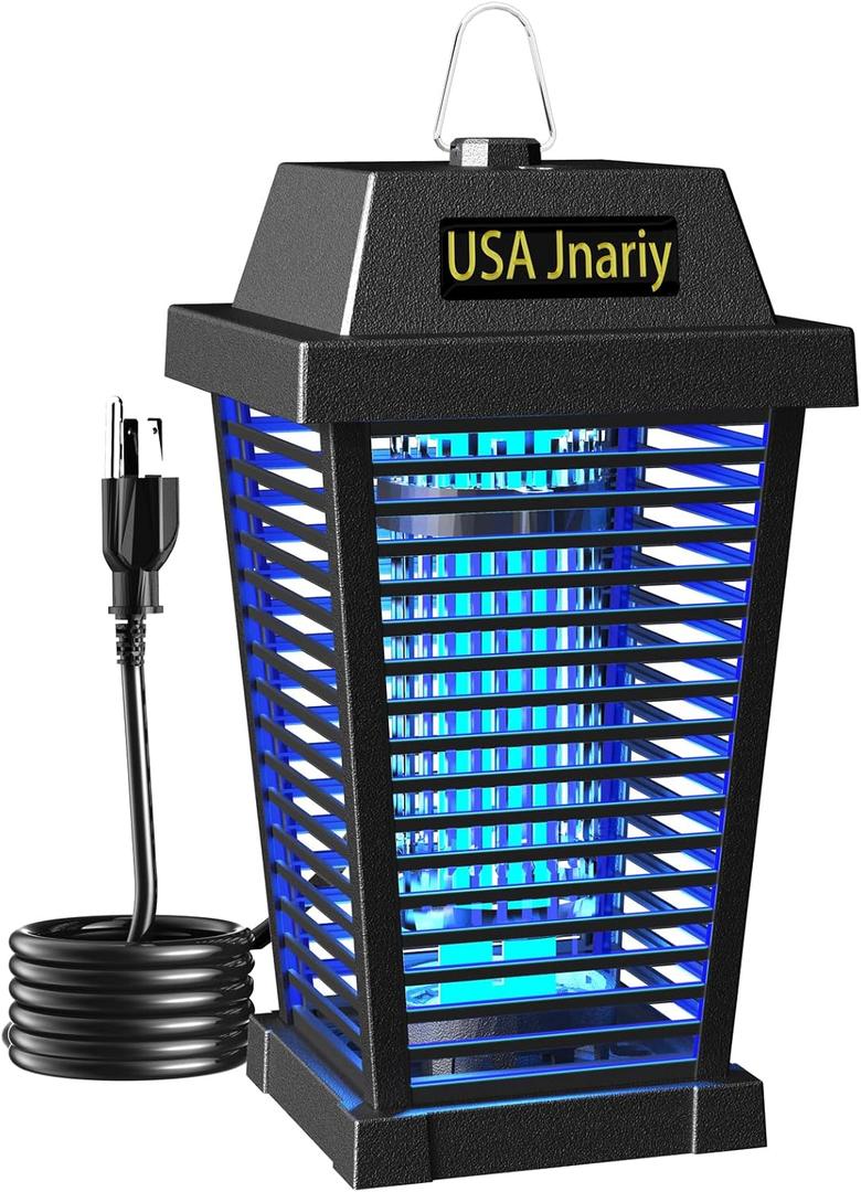 Bug Zapper Outdoor Indoor, 4200V High Power Electric Mosquito Zapper, Fly Zappers, Mosquito Killer,3 Prong Plug, 5ft Power Cord Fly Insect Killer Trap Lantern