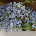 8PCS Dusty Blue Delphinium Artificial Flowers 33.5'' Faux Delphinium Stems Larkspur Silk Flowers for Wedding Table Centerpieces Home Garden Decor(Dusty Blue)