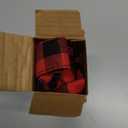 Malier Christmas Dog Collar with Bow tie, Classic Buffalo Plaid Dog Collar with Buckle Adjustable Collar for Small Medium Large Dogs Puppy (L, Red & Black Plaid)