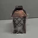 Solar Lanterns Outdoor, Waterproof Garden Hanging Lanterns, 13" Outdoor Decorative Lantern with LED Flickering Flameless Candles, Vintage Lantern for Porch, Yard,Patio Decor, 1 Pack