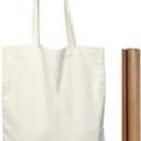 NPBAG 50 Pack 15'' X 16'' Natural Cotton Tote Bags, Lightweight Blank Bulk Cloth bags with 1pc of PTFE Teflon Sheet
