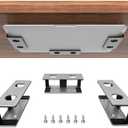 IFCASE Under Desk Laptop Mount, Metal Under Desk Shelf Holder for Laptop, Mac mini, MacBook, Keyboard with Anti-Scratch Silicone (Silver)