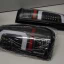 Nilight Taillight Assembly Compatible with 2008 2009 2010 2011 2012 2013 2014 2015 2016 Ford F250 F350 F450 Super Duty Incandescent Type Upgrade LED Tube Tail Lights Rear Brake Lamps (LED Black- C Shape-Pair)