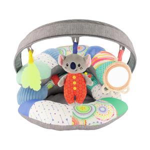 Infantino 3-In-1 Seated Support & Mini Gym, Baby Floor Seat For Play Time & Early Sitting, Soft, Supportive, Engaging Toys, Koala