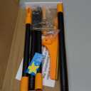 Carpet Rake for Pet Hair Removal - Reusable Pet Hair Remover, 60 Adjustable Long Handle Cat Dog Carpet Rake Scraper, Dog Hair Rake Brush for Rugs, Mats, Couch (Orange)